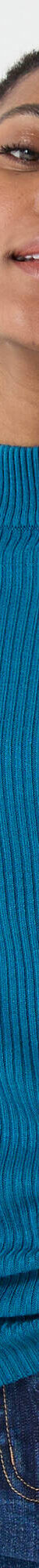 Pull col montant long, maille côtelée (bleu canard) Pull col montant long, maille côtelée (bleu canard)